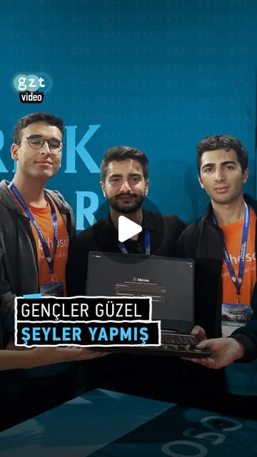 GZT videosundan kare: Ethosoft ekibi TEKNOFEST'te Mercan'ı gösteriyor